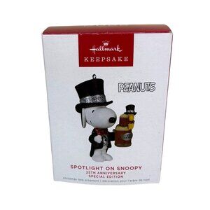 NEW Hallmark Peanuts Spotlight Snoopy 25th Anniversary Christmas Ornament 2022